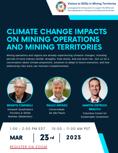 Especialistas debatem impactos das mudanças climáticas na mineração