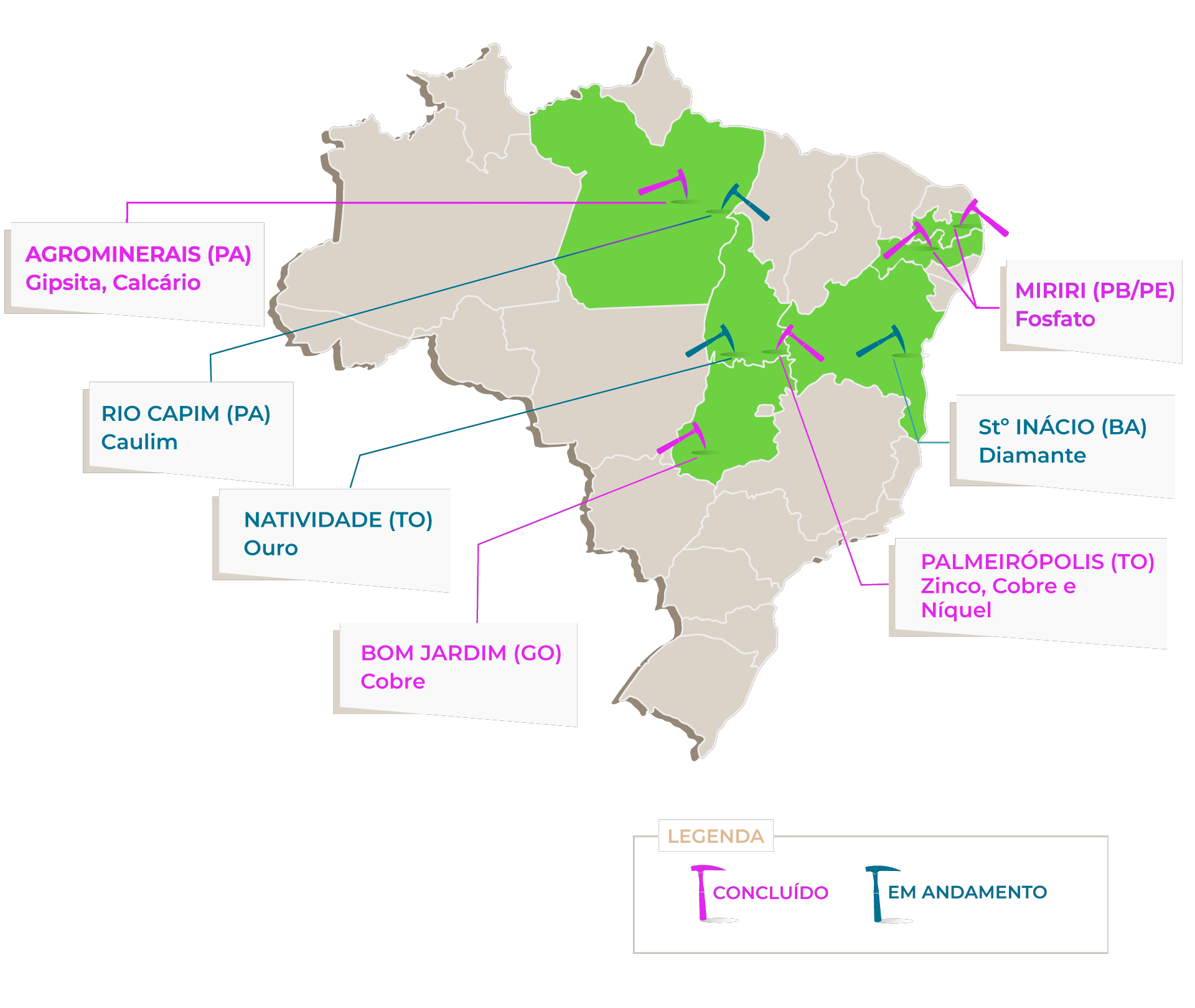 Leilão de ativos minerários de caulim, ouro e diamante acontece em 27 de novembro