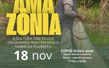 Capa do livro “Amazônia: A cultura dos povos originários mantém vivo o saber da floresta”, lançado pela M3 Editorial na COP 30 em Belém (PA).