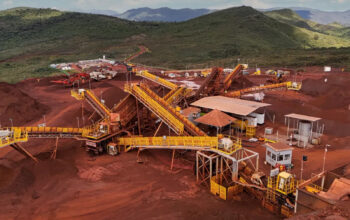 Vista aérea da futura planta de produção de pellet-feed de redução direta (PFRD) da Cedro Mineração em Mariana, Minas Gerais.