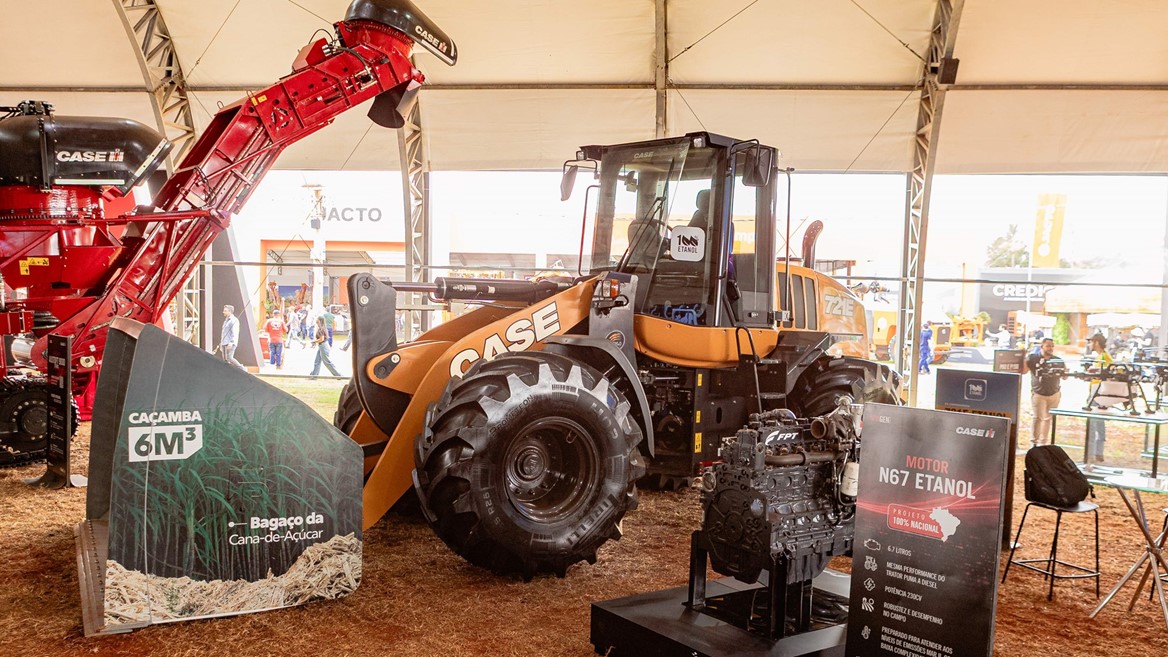 CASE apresenta na Agrishow projeto conceito de pá carregadeira a etanol inédita no setor de construção