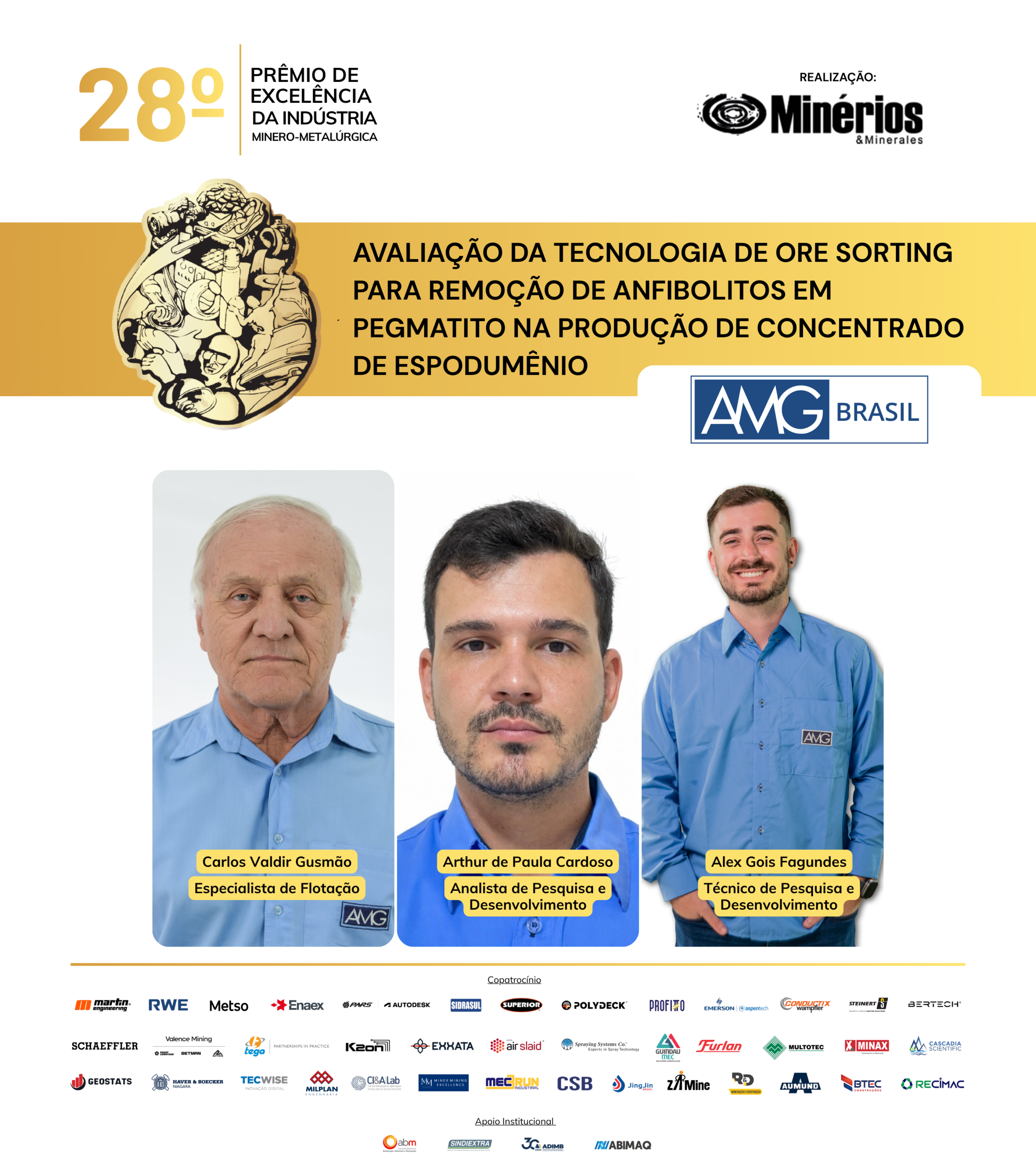 AMG Brasil avalia tecnologia de Ore Sorting para remover contaminantes no concentrado de espodumênio